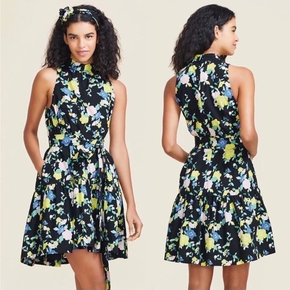 NEW Pearl by Lela Rose Floral Printed Cotton Dress - Picture 1 of 6